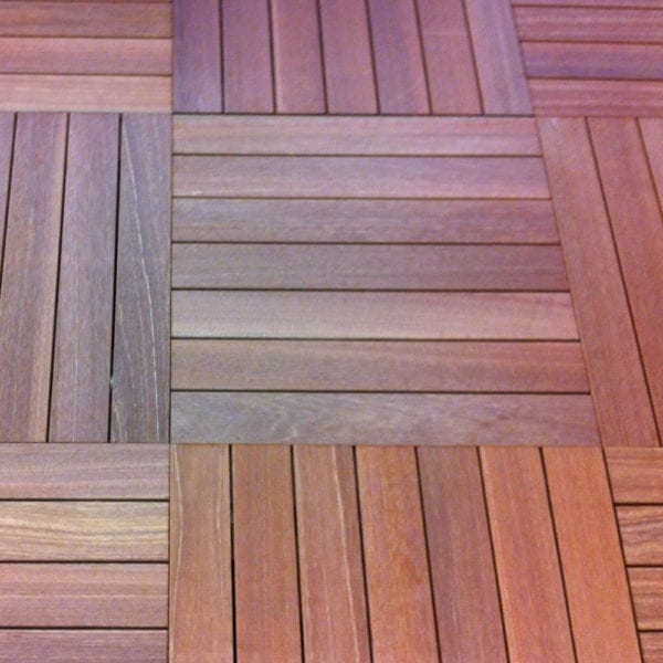 closeup of deck using 2x2 batu tiles