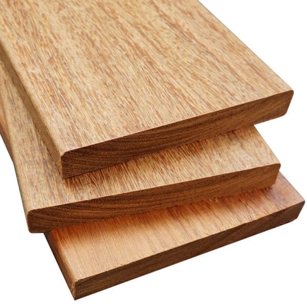 3 pieces of 1x6 cumaru hardwood decking