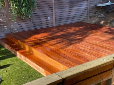 A Cumaru tropical hardwood deck.