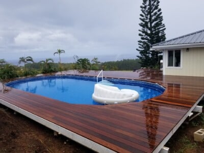 Ipe hardwood pool deck Ipe hardwood pool deck
