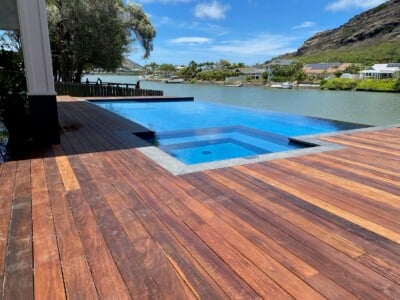 Ipe pool deck in Hawaii Ipe pool deck in Hawaii