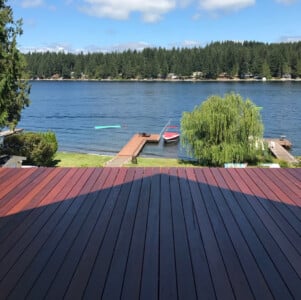 Ipe decking install on Mason Lake, Wa Ipe decking install on Mason Lake, Wa
